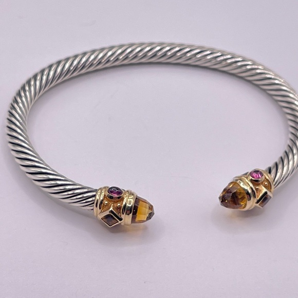 David Yurman 5mm Renaissance Bracelet with Citrine and 14k Gold - Picture 8 of 16